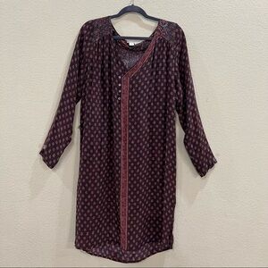 SUNDANCE Women’s Rusty Tunic Split Sides  Satin  Dress Sz M Boho Cottagecore EUC